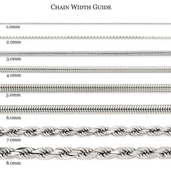 1.2mm 10k Yellow Gold Diamond Cut Solid Rope Chain Necklace, 24 Inch main image 1